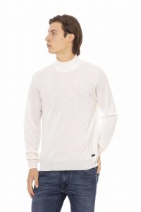 Swetry marki. Baldinini. Trend model. LP2510_TORINO kolor. Biały. Odzież męska. Sezon:
