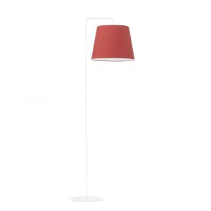 Nowoczesna lampa podłogowa, Rijad, 43x156 cm, czerwony klosz