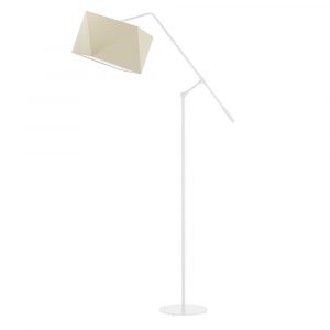 Nowoczesna lampa podłogowa, Colma, 77x170 cm, klosz ecru
