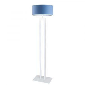 Lampa podłogowa do salonu, Kalifornia, 40x161 cm, niebieski klosz