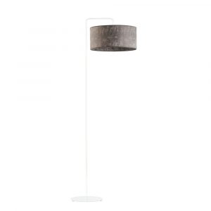Lampa stojąca do salonu, Bolivia, 45x156 cm, klosz szary melanż