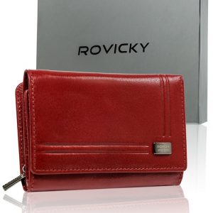 Kompaktowy portfel damski ze skóry naturalnej — Rovicky