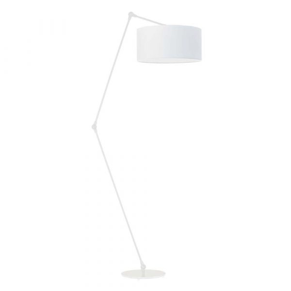 Lampa stojąca z funkcją regulowania, Bari, 60x177 cm, biały klosz