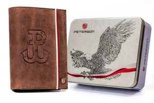 Duży, skórzany portfel męski z motywem patriotycznym - Peterson
