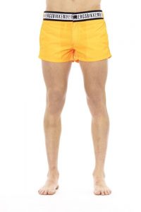 Modny, markowy strój kapielowy. Bikkembergs. Beachwear model. BKK1MBX01 kolor. Pomarańczowy. Odzież męska. Sezon: