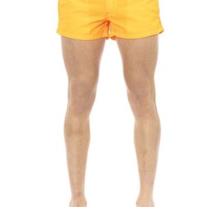 Modny, markowy strój kapielowy. Bikkembergs. Beachwear model. BKK1MBX01 kolor. Pomarańczowy. Odzież męska. Sezon: