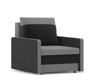 Fotel do salonu, pokoju, Milton, 69x85x70cm, szary, czarny