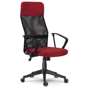 Fotel biurowy, obrotowy, krzesło, sydney, sofotel, czerwony, czarny