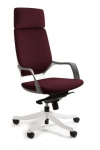 Fotel, krzesło biurkowe, Apollo, biały, burgundy