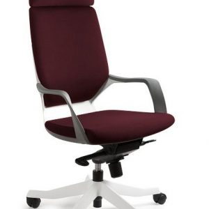 Fotel, krzesło biurkowe, Apollo, biały, burgundy