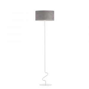 Lampa do salonu, Jersey velur, 40x166 cm, szary klosz