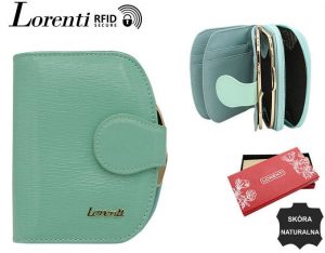 Mały, skórzany portfel damski na zatrzask - Lorenti