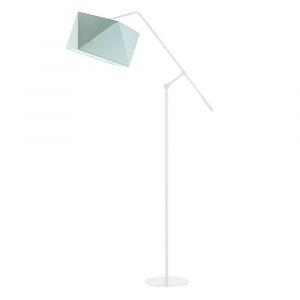 Nowoczesna lampa podłogowa, Colma, 77x170 cm, miętowy klosz
