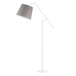 Lampa stojąca, Foya velur, 77x170 cm, szary klosz