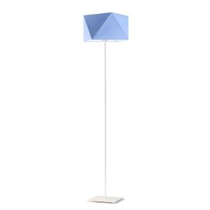 Lampa podłogowa do salonu, Ankara, 45x156 cm, niebieski klosz