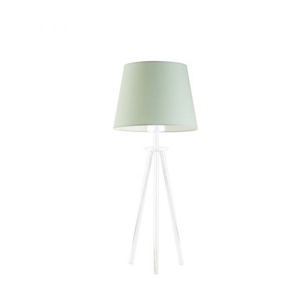 Lampa stołowa z abażurem, Bergen, 20x40 cm, miętowy klosz