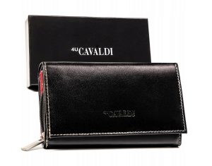 Duży, skórzany portfel damski z systemem. RFID - 4U Cavaldi