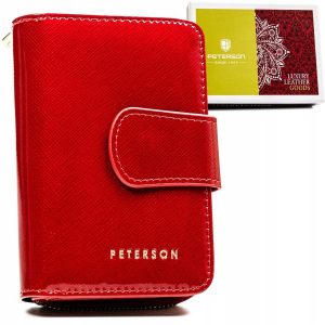 Skórzany portfel damski w orientacji pionowej - Peterson