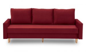 Nowoczesna kanapa do salonu, Bellis, 215x90x75 cm, bordowy