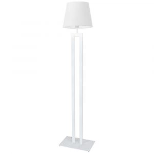 Lampa podłogowa do salonu, Vegas, 40x172 cm, biały klosz