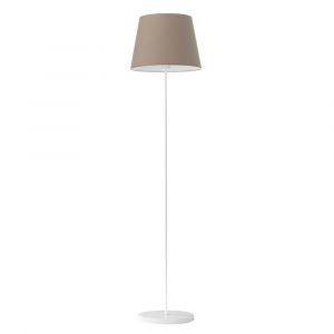 Nowoczesna lampa podłogowa, Vasto, 37x163 cm, beżowy klosz
