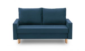 Sofa z funkcją spania, Bellis, 150x90x75 cm, granatowy