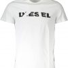 DIESEL T-SHIRT Z KRÓTKIM RĘKAWEM MĘSKI BIAŁY