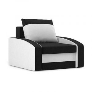 Fotel do salonu, Hewlet, 87x92x75 cm, biel, czarny