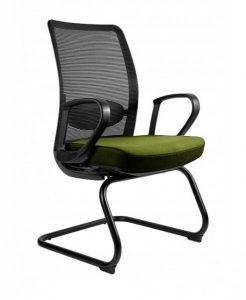 Fotel biurowy, krzesło, Anggun. Skid, oliwkowy, czarny