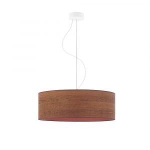 Lampa wisząca do salonu, Hajfa. Eco fi - 50 cm, kasztanowy klosz