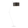 Lampa stojąca glamour, Bari marmur, 60x177 cm, czarny klosz