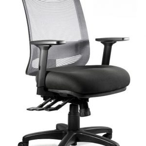 Fotel ergonomiczny, biurowy, Saga. Plus. M, szara siatka