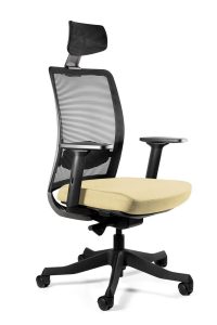 Fotel biurowy, ergonomiczny, Anggun, buttercup, czarny