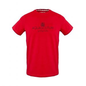 Koszulka. T-shirt marki. Aquascutum model. TSIA126 kolor. Czerwony. Odzież Męskie. Sezon: Wiosna/Lato