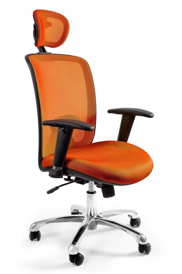 Fotel biurowy, ergonomiczny, Expander, pomarańczowy