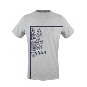 Koszulka. T-shirt marki. Aquascutum model. TSIA127 kolor. Szary. Odzież męska. Sezon: Wiosna/Lato