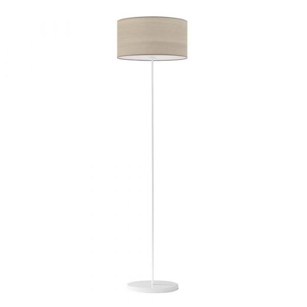 Lampa podłogowa, Werona eco, 40x156 cm, klosz dąb bielony