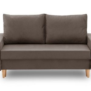 Sofa z funkcją spania, Bellis, 150x90x75 cm, brąz
