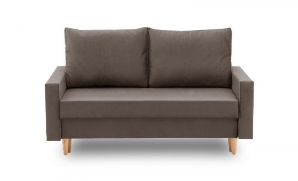 Sofa z funkcją spania, Bellis, 150x90x75 cm, brąz
