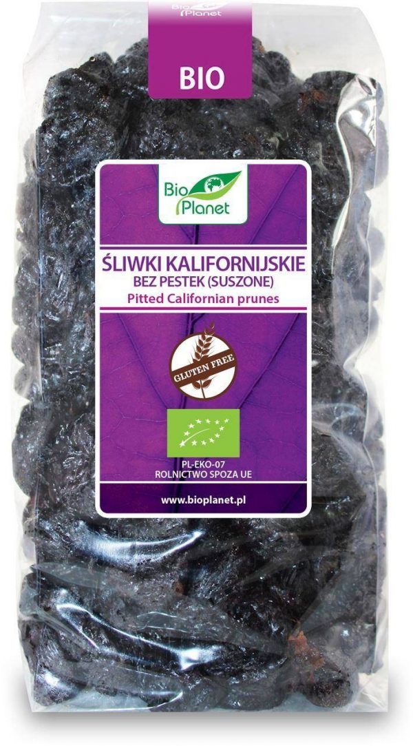 ŚLIWKI KALIFORNIJSKIE BEZ PESTEK BEZGLUTENOWE BIO 1 kg - BIO PLANET