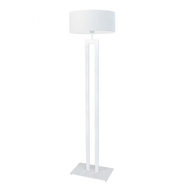 Lampa podłogowa do salonu, Kalifornia, 40x161 cm, biały klosz