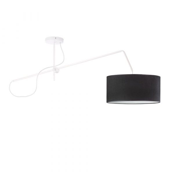 Lampa sufitowa, Rio velur, 130x55 cm, czarny klosz