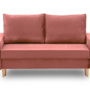 Sofa z funkcją spania, Bellis, 150x90x75 cm, róż