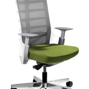 Fotel biurowy, krzesło obrotowe, Spinelly. M, biały, olive