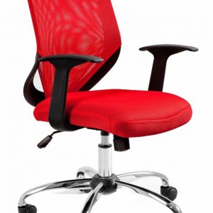 Fotel biurowy, Mobi, czerwony
