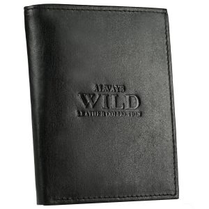 Skórzany pionowy portfel bez zapięcia - Always. Wild