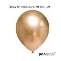 Balony chromowane złote 30,5cm 10szt