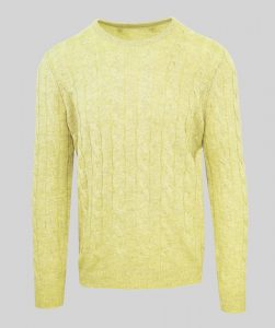 Swetry marki. Malo model. IUM023FCB22 kolor. Zółty. Odzież męska. Sezon: Cały rok