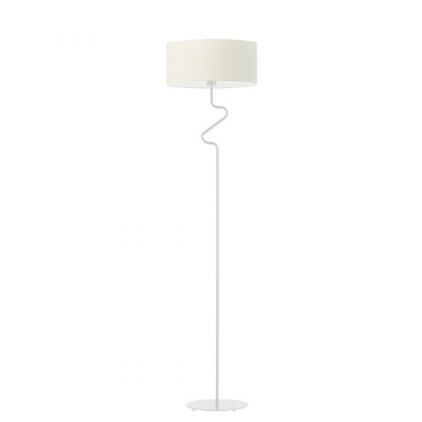 Lampa stojąca do salonu, Moroni, 40x166 cm, klosz ecru