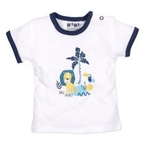 Nini. T-shirt niemowlęcy z bawełny organicznej dla chłopca 0-3 miesiące, rozmiar 56